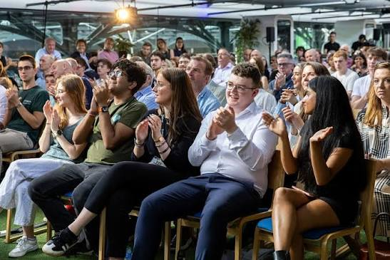 Demo Day audience applauding