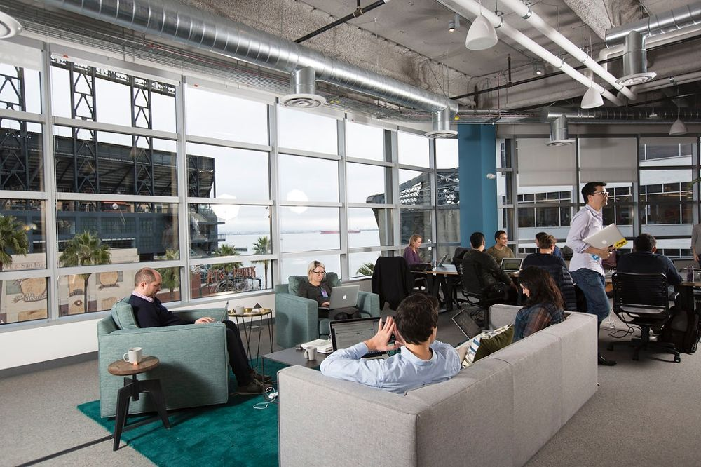 Stripe office workspace interior